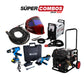 COMBO SOLDADOR INVERSOR + CARETA ELECTRONICA SOLDADURA + PULIDORA INALAMBRICA + TALADRO PERCUTOR INALAMBRICO + GENERADOR PORTATIL + ANTORCHA PARA SOLDAR