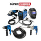 COMBO SOLDADOR INVERSOR + CARETA ELECTRONICA SOLDADURA + ESMERILADORA ANGULAR + TALADRO DE ROTACION + ANTORCHA PARA SOLDAR TIG