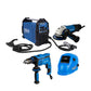 COMBO SOLDADOR INVERSOR + CARETA ELECTRONICA SOLDADURA + ESMERILADORA ANGULAR + TALADRO PERCUTOR