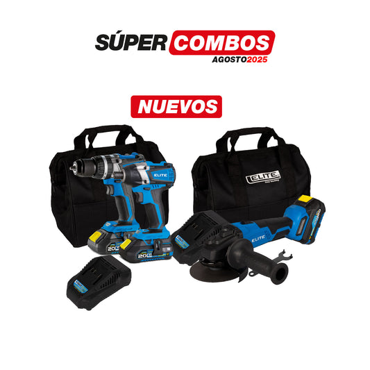 COMBO KIT TALADRO PERCUTOR INALAMBRICO BRUSHLESS 1/2PUL +  PULIDORA INALAMBRICA BRUSHLESS 5PUL
