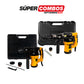 COMBO MARTILLO DEMOLEDOR SDS MAX + ROTOMARTILLO SDS PLUS 1300W
