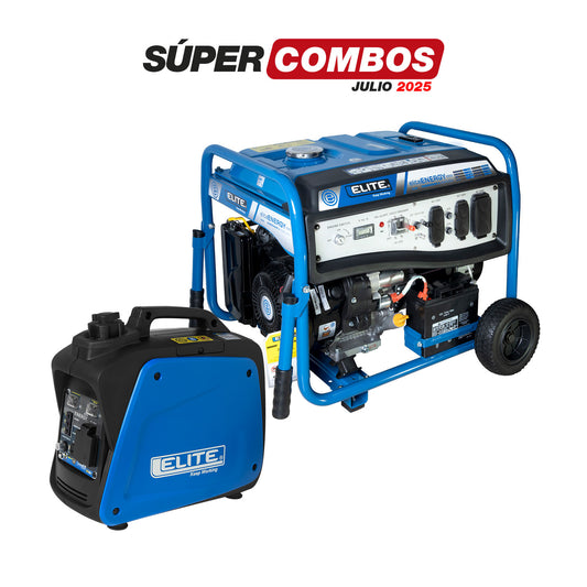 COMBO GENERADOR PORTATIL GASOLINA 9KW + GENERADOR INVERSOR ULTRA