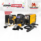COMBO SOLDADOR INVERSOR + CARETA FOTOSENSIBLE + ESMERILADORA ANGULAR 4 1/2 PULG + TALADRO ATORNILLADOR INALAMBRICO