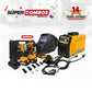 COMBO SOLDADOR INVERSOR + KIT 21 V INALAMBRICO TALADRO PERCUTOR 45NM + CARETA FOTOSENSIBLE