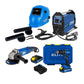 COMBO SOLDADOR INVERSOR + CARETA ELECTRONICA SOLDADUR + ESMERILADORA ANGULAR 4-1/2INCH + TALADRO DE IMPACTO INALAMBRICO 21V + CERRADURA INTELIGENTE
