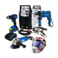 COMBO SOLDADOR INVERSOR + TALADRO PERCUTOR 1/2PUL + ESMERILADORA ANGULAR 4-1/2INCH + CARETA ELECTRONICA SOLDADURA  + TALADRO DE IMPACTO INALÁMBRICO