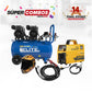 COMBO CORTADOR DE PLASMA INVERSOR + CARETA FOTOSENSIBLE + COMPRESOR DE AIRE EN SERIE LIBR