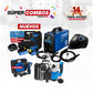 COMBO ROTOMARTILLO 110V-60Hz + TALADRO DE IMPACTO 16V + LLAVE DE IMPACTO INALAMBRICA 21V + SOLDADOR INVERSOR +  CARETA SOLDADURA ELECTRONICA