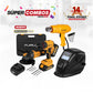 COMBO KIT 21 V INALAMBRICO TALADRO + PISTOLA DE CALOR + CARETA FOTOSENSIBLE