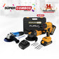 COMBO ESMERILADORA ANGULAR 4-1/2INCH 820 + KIT 21 V INALAMBRICO TALADRO PERCUTOR 45NM
