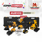 COMBO KIT 21 V INALAMBRICO TALADRO PERCUTOR 45NM + LLAVE DE IMPACTO INALAMBRICA CUADRANTE 1/2' 21V + ROTOMARTILLO INALMBRICO 0-1000 RPM