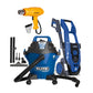 COMBO HIDROLAVADORA ELECTRICA 2200W + ASPIRADORA 5 GAL, 3,5 HP TANQUE + PISTOLA DE CALOR
