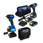 COMBO LLAVE DE IMPACTO INALAMBRICA CUADRANTE + BATERÍA XTREME LI-ION 21V 2.0AH + TALADRO DE IMPACTO INALAMBRICO 21V