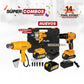 COMBO TALADRO PERCUTOR INALAMBRICO + PISTOLA DE CALOR FURIUS 1800W + LLAVE DE IMPACTO INALAMBRICA CUADRANTE 1/2' 21V
