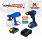 COMBO TALADRO DE IMPACTO INALÁMBRICO 21V + PISTOLA DE PINTURA ELECTRICA 500W + BATERÍA XTREME LI-ION 21V 2.0AH
