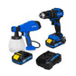 COMBO TALADRO DE IMPACTO INALÁMBRICO 21V + PISTOLA DE PINTURA ELECTRICA 500W + BATERÍA XTREME LI-ION 21V 2.0AH