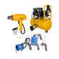COMBO COMPRESOR DE AIRE SILENCIOSO + SET DE 5 PIEZAS PISTOLA DE PINTURA + PISTOLA DE CALOR FURIUS 1800W