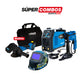 COMBO SOLDADOR ARC 220S + CARETA ELECTRONICA SOLDADURA ELITE + PULIDORA INALAMBRICA BRUSHLESS  + TALADRO PERCUTOR 1/2PUL
