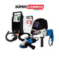 COMBO SOLDADOR INVERSOR SWEISS + TALADRO DE ROTACION 1/2PUL + ESMERILADORA ANGULAR 4-1/2PUL + CARETA ELECTRONICA PARA SOLDAR SKYVIEW