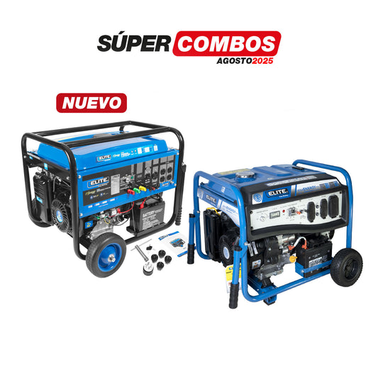 COMBO GENERADOR PORTATIL GASOLINA 7,5KW + GENERADOR PORTATIL GASOLINA 9KW 110