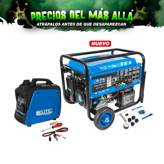 COMBO GENERADOR PORTATIL GASOLINA 7,5KW + GENERADOR INVERSOR ULTRA SILENCIOSO A GASOLINA