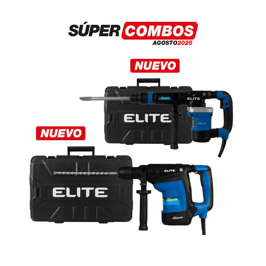 COMBO MARTILLO DEMOLEDOR SDS MAX 1200W + ROTOMARTILLO 9 JOULES 1100W