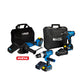 COMBO TALADRO PERCUTOR INALAMBRICO + PULIDORA INALAMBRICA BRUSHLESS + LLAVE DE IMPACTO INALAMBRICA