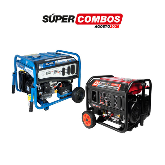 COMBO GENERADOR PORTATIL GASOLINA 9KW + GENERADOR PORTATIL GASOLINA 4,2KW 120V 60Hz