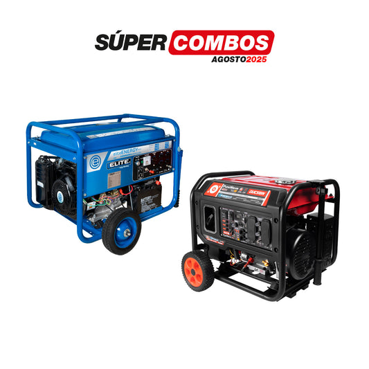 COMBO GENERADOR PORTATIL GASOLINA 6.5KW + GENERADOR PORTATIL GASOLINA 4,2KW 120V 60Hz