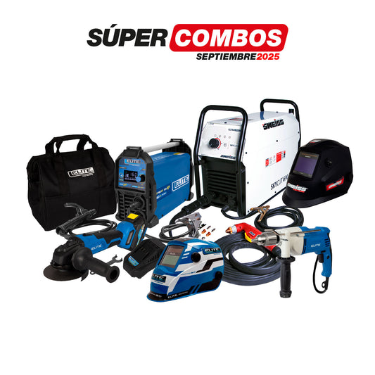 COMBO PLASMA SWEISS SKYCUT 690 + ANTORCHA DE PLASMA + SOLDADOR INVERSOR + CARETA ELECTRONICA PARA SOLDAR  + CARETA ELITE VARIOMATIC +  PULIDORA INALAMBRICA + TALADRO DE ROTACION
