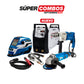 COMBO SOLDADOR INVERSOR + TALADRO DE ROTACION 1/2PUL + ESMERILADORA ANGULAR + CARETA ELITE VARIOMATIC 530