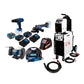COMBO SOLDADOR + ANTORCHA + CARETA + ESMERILADORA + 2 CARGADORES + 3 BATERIAS + TALADRO PERCUTOR + ESMERIL + MOTO TOOL