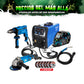 COMBO SOLDADOR INVERSOR + CARETA ELECTRONICA + ROLLO SOLDADURA MIG ALAMBRE + TALADRO PERCUTOR 1/2PUL + ESMERILADORA ANGULAR 4-1/2INCH