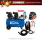 COMBO COMPRESOR DE AIRE EN SERIE LIBRE + CORTADOR DE PLASMA + ANTORCHA DE PLASMA + CARETA PARA SOLDAR