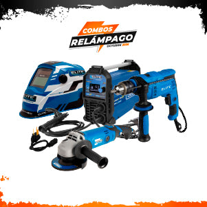 COMBO SOLDADOR INVERSOR + CARETA ELITE VARIOMATIC 530 + ESMERILADORA ANGULAR 4-1/2INCH + TALADRO PERCUTOR 1/2PUL