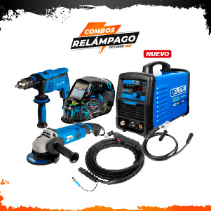 COMBO CORTADOR DE PLASMA + CARETA ELECTRONICA + TALADRO PERCUTOR 1/2PUL + ESMERILADORA ANGULAR 4-1/2INCH
