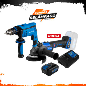 COMBO ESMERILADORA INALAMBRICA + BATERIA ION DE LITHIO 40V + CARGADOR DE BATERIA 40V + TALADRO PERCUTOR 1/2PUL