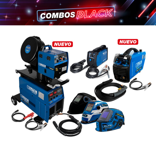 COMBO SOLDADOR INVERSOR + ANTORCHA MIG - EURO + SOLDADOR INVERSOR + CORTADOR DE PLASMA + ANTORCHA DE PLASMA + CARETA SOLDADURA + CARETA ELITE + CARETA ELECTRONICA