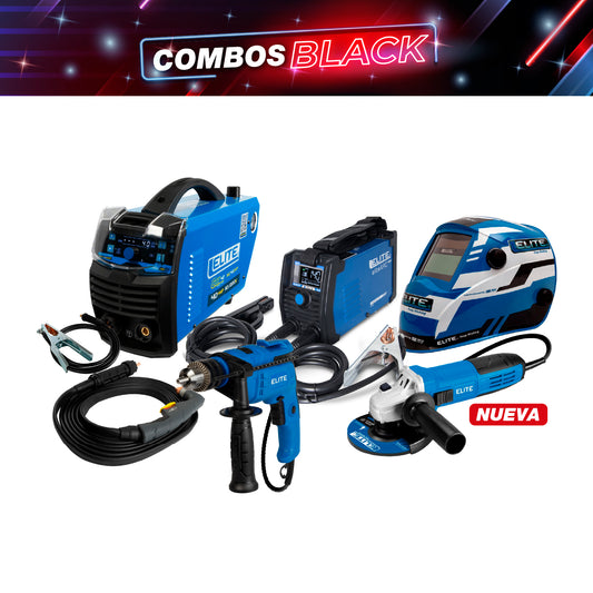 COMBO CORTADOR DE PLASMA + ANTORCHA DE PLASMA + SOLDADOR INVERSOR + CARETA ELITE + ESMERILADORA ANGULAR 4 1/2 + TALADRO PERCUTOR 1/2PUL