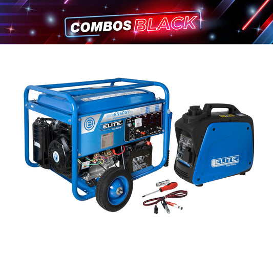 COMBO GENERADOR PORTATIL GASOLINA 6.5KW + GENERADOR INVERSOR ULTRA SILENCIOSO