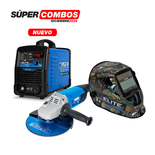 Combo Cortador de Plasma 45A + Careta + Esmeriladora