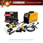 COMBO SOLDADOR INVERSOR + TALADRO PERCUTOR INALAMBRICO + ESMERILADORA ANGULAR 4 1/2