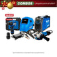 COMBO SOLDADOR ARC180S 110/220 + CARETA ELECTRONICA SOLDADURA + ESMERILADORA ANGULAR 4-1/2PUL + TALADRO DE IMPACTO 16V
