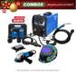 COMBO SOLDADOR INVERSOR + CARETA ELECTRONICA SOLDADURA + TALADRO DE IMPACTO 16V + ESMERILADORA ANGULAR 4-1/2PUL 1400W