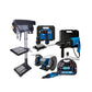 COMBO TALADRO DE ARBOL 1500W + TALADRO DE IMPACTO 16V + ROTOMARTILLO SDS PLUS 900W + ESMERIL DE BANCO 8INCH 3/4HP + MOTO TOOL 180W MANGO ENCUCHETADO