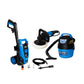 COMBO HIDROLAVADORA ELECTRICA 1700W + ASPIRADORA 1GAL 1.5HP + PULIDORA DE FELPA/POLICHADORA 7INCH