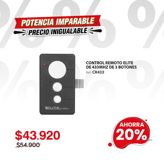 Control remoto para puertas automáticas de 3 botones ELITE