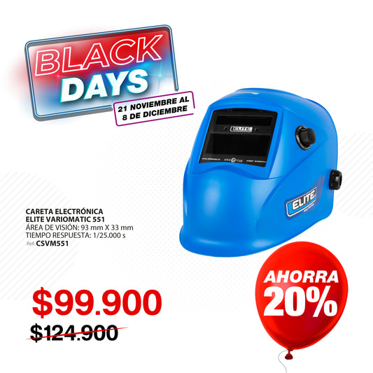 CARETA ELECTRONICA SOLDADURA ELITE VARIOMATIC 551 (AZUL)