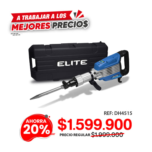Martillo Demoledor con Encastre Tipo Hex 30mm, 1.700W, 48Joules, 110V-60HZ