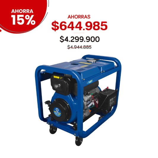 Planta eléctrica diésel abierta ELITE 6000W 120/240V arranque eléctrico